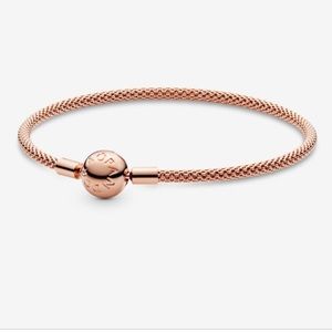 Pandora Moments Mesh Bracelet, Rose Gold